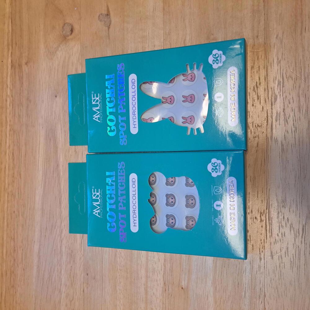 NEW! K Beauty Gotcha! Hydrocolloid Character Pimple Patches - 2 boxes